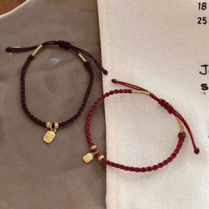 Weaving Red Rope Fortune Charm Bracelet for Women Unique Design Luxury Feelings Best Friend Couple Hand Jewelry String