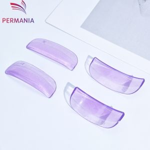 PERMANIA 2 Cặp Dụng Cụ Uốn Mi Silicon L-Curl Miếng Lót Uốn Mi Tái Sử Dụng Thanh Uốn Mi Nâng Mi Dụng Cụ Trang Điểm Uốn Mi Màu Tím/đỏ Hồng