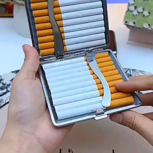 High Grade Portable Metal Cigarette Case 20Pcs Storage Box Universal for Thick Thin Cigarettes Creative Personalized Smoking Holder