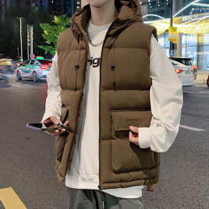 TUCANO | Mens Winter Thick Warm Cotton Vest Hooded
