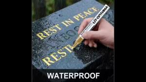 Tombstone Marker Pen Restores Worn Text on the Surface of the Stone Quick Drying Oily Fine Pen Tip