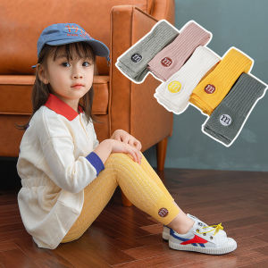 Summer Kids Tights Ruffled Combed Cotton Nine-point Pants Bow Thin Girls Leggings Letter Embroidery 夏儿童连裤袜 木耳边精梳棉九分裤 蝴蝶结薄女童打底裤 字母绣花 FUNIANQI