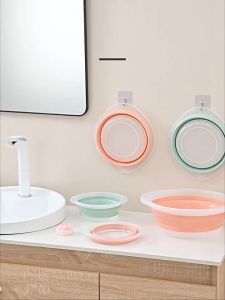 Spring Home กะละมังพับได้ เหมาะสำหรับเดินทางกลับบ้าน กะละมังซิลิโคนอเนกประสงค์ พกพาสะดวก สวยงามและโปร่งใส