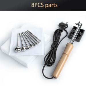 Fabric Flower Ironing Machine Soldering Iron Flower Making Tool Ironing Tools DIY Adjustable Temperature Ball Trowel (EU Plugs)