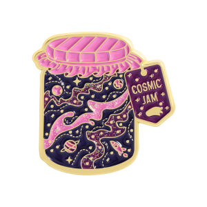 Space Toast Galaxy Enamel Pin Gitter Galaxy Cosmic Jam Metal Brooch Lapel Backpack Badge Fashion Jewelry Gifts for Friends