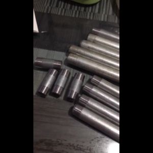 GI Nipple Pipe Threaded Galvanize Iron Metallic Tube (1-1/4 x 2--1-1/4 x 12)