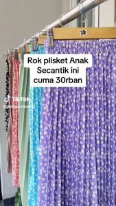 ROK PLISKET PANJANG USIA 4-12TH MOTIF/POLOS BAHAN HYGET