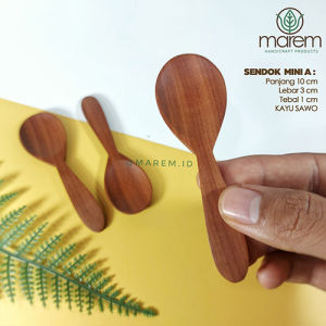 SENDOK PUDING KAYU | SENDOK ICE CREAM | SENDOK KAYU MINI A