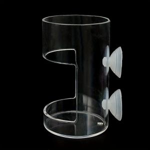 1PC Non Slip Suction Cup Fish Tank Feeder Essential Fish Feeding Supplies Floating Food Feeder Square Round for Fish Tank