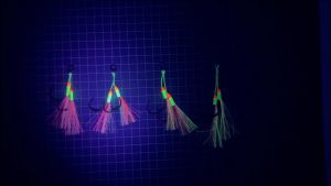 ANH 7x7 Wire Teflon Doube Assist Hooks Carbon Steel Luminous UV Grow in Dark JIgging Slow Jig Fishing 1/0 2/0 3/0 4/0