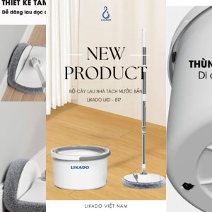 Cây lau nhà tách nước bẩn Likado LKD 817 Thùng tròn