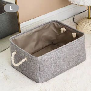 Cube Storage Basket Fabric Sturdy Canvas Portable Clothes Storage Bins Organizer with Handles for Clothes and Toy Storage Foldable Storage Boxes