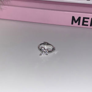 Colorful Butterfly Zircon Earrings Stylish Edge Layering Womens Fashion Jewelry Sweet Cool Girl Clip-On Earrings