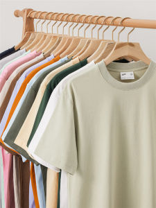 เสื้อยืดคอกลมแขนสั้นผ้าฝ้ายแท้ทรงหลวมสำหรับฤดูร้อน เสื้อผ้าทำงานแบบลำลองสำหรับทุกวัย เสื้อผ้าทำงานสไตล์เกาหลี