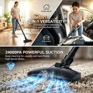 SUITU | Multifunction Wireless Handheld Car Vacuum Cordless Handheld LED Lighting Chargeable Auto Vacuum for Home & Car Mini Cleaner