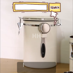 Ready Stock 304 Stainless Steel 1.2/1.5/1.8L Sealed Container with Scoop Kitchen Table Storage Espresso Coffee Bean Milk Powder Tea Leaves Candy Nuts Dried Fruits Ingredients Cooking Food Jar Dapur Tong Tin Simpan Kopi Serbuk