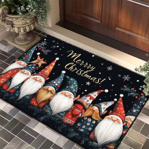 VIKAMA Cây Giáng Sinh Ông Già Noel Nai Sừng Tấm Lễ Hội Thảm Chống Trơn Trượt Sàn Cho Phòng Khách Phòng Ngủ Thảm Lối Vào ADSC0012 PVC Lưng