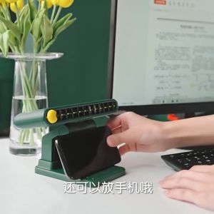 พัดลมหน้าจอ พัดลมตั้งโต๊ะสร้างสรรค์ คอมพิวเตอร์ตั้งโต๊ะ พัดลมขนาดเล็ก พัดลมพกพา USB ที่วางโทรศัพท์มือถือ