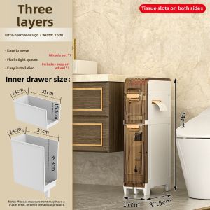 No-drilling Free-standing Storage Cabinet Bathroom