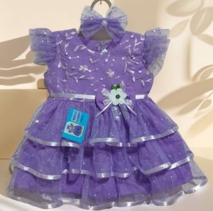 Baju pesta bayi Usia 6-12 Bulan free bandana