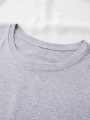 Grow Through It Women's Tee - Spine & Floral Graphic, Casual Gray Top. 