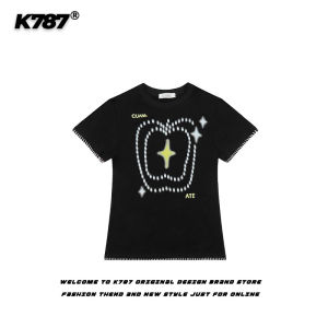 Áo Thun Tay Ngắn K787 Dành Cho Nữ Họa Tiết Trái Cây Họa Tiết Chấm Bi Dáng Ôm Chất Liệu Cotton Mùa Hè Phong Cách Thường Ngày