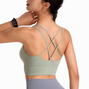 Yoga Spaghetti Strap Vest Bra Sports Underwear