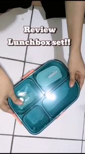 Tempat Makan Plastik Anti Tumpah Anti Bocor Lunch Box Sekat Anti Campur Bento Box