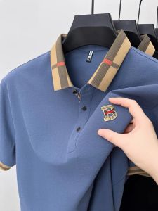 Luxury brand mens short sleeve summer high-quality exquisite B letter badge embroidered polo shirt high-end golf casual T-shirt