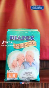 (D6) Diapex Basic Adult Diapers L (8s x 2)