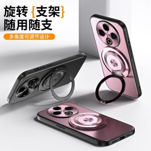 Vivo Y500 Phone Case New Model with Stand Protective Cover Magnetic Absorption Back Cover Y500pro Anti-fall Metal Silicone Ring Anti-slip Shell