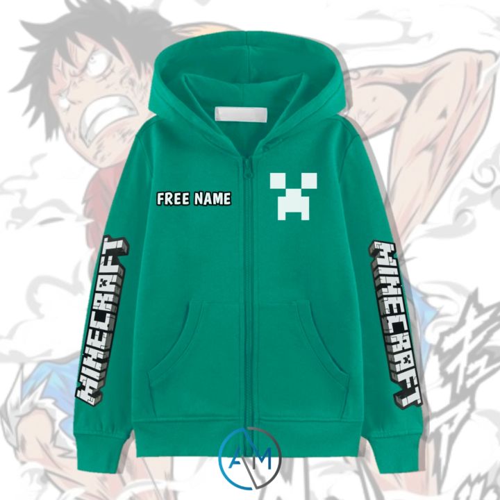 Jaket Minecraft Anak | Jaket Resleting Gambar Game Minecraft
