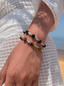 CAFFTI | Natural Elegant Tigers Eye Beaded Bracelet