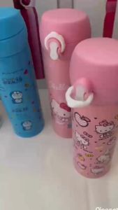 Bình Giữ Nhiệt 500ml In Hình Hoạt Hình Doremon Mèo Hello Kitty Ngựa Cho BéCốc Đựng Nước Inox 304 Giao Hình Ngẫu Nhiên