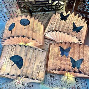 DIY Fan Shaped Book Light Home Bedhead Decoration Small Night Light Cartoon Book Folding Night Light Student Couple Gift