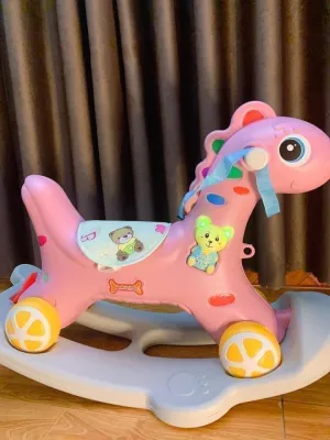 Ngựa bập bênh . Nhựa chòi chân 2 in1 cho bé