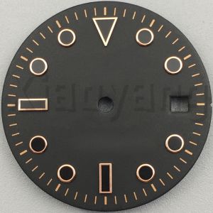 Mặt Đồng Hồ 29mm Màu Đen Vàng Trắng Vàng Hồng Dành Cho Máy Tự Động NH35 ETA 2824 Miyota8215 Mingzhu2813 Phụ Kiện Đồng Hồ Thép Không Gỉ