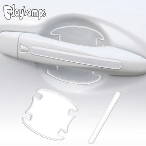 Car Door Handle Bowl Scratch Protective Transparent Stickers Silicon Rearview Mirror Anti-collision Protection Strip