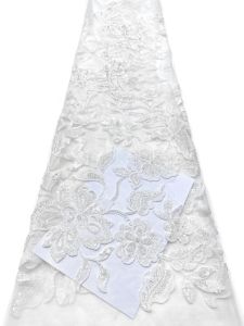 OLEVO | Elegant Lace Fabric 2026 High Quality French Sequins Embroidery Lace Beads Tulle Lace Fabric For Party Wedding Dresses 5 Yards 0