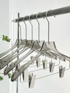 Anti-Slip Acrylic Clothes Hangers Set for Clothing Stores Mens And Womens Suit Hangers Pants Hangers Holder Slide Resistant