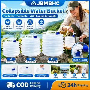 JBMBHC Space Saving Foldable Water Jug Retractable Bucket With Faucet Large Capacity Water Carrier For Home Garden Washing Car Travel Hiking