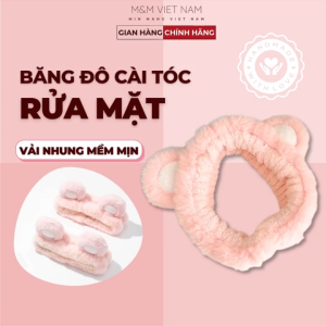 Băng Đô Cài Tóc Nhung Mềm Mịn Phong Cách Gấu Dâu Tiện Dụng