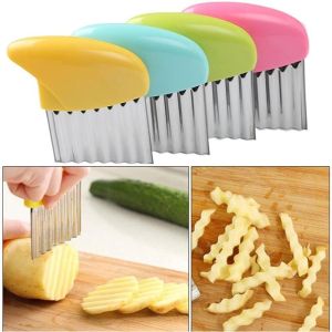 Potato Wave Knife Potato Cutter Stainless Steel Multifunctional Cutter Carrot Vegetable Slicer Kitchen Tool