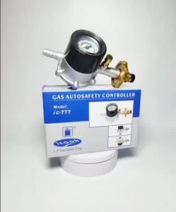 ICOOK IC-777 LI-888 Anti Leak Authentic LPG Regulator with Gauge and Safety Button for POL Valve 1