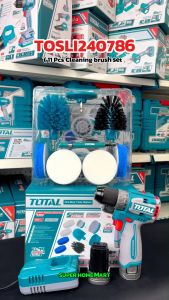 Total สว่านไร้สาย 16 โวลท์ + ชุดแปรงขัดอเนกประสงค์ รุ่น TOSLI240786 ( Combo Set - Cordless Drill )