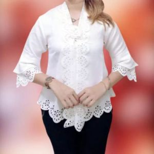 atasan kebaya encim modern model tangan trompet