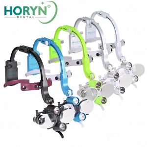 Dental LED Head Light Lamp 2.5X 3.5X Dentisit Surgical Headlight Magnification Binocular Loupes For Lab Equipment