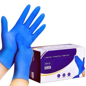 4Mil Blue Disposable Nitrile Gloves Latex Free Household Cleaning Kitchen Gloves Non Sterile Cooking Beauty Tattoo Work Gloves