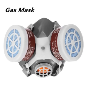 COD KIRIM CEPAT TaffGUARD Masker Untuk Gas Beracun Respirator full Face with Activated Carbon Filter - N8305