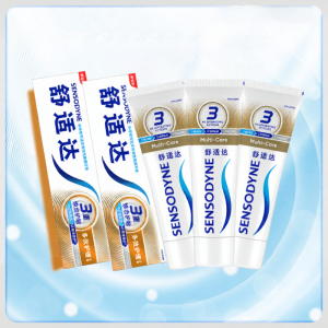 Sensodyne | Comfort Dent Toothpaste Fluoride Anticavity Multi-effect Care Family Set 100g*5 Freshens Breath Sensitivity Relief